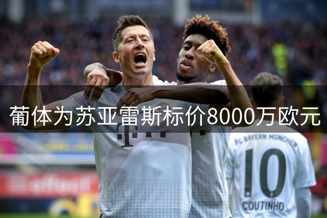 葡体为苏亚雷斯标价8000万欧元 已锁定斯旺西前锋作备选